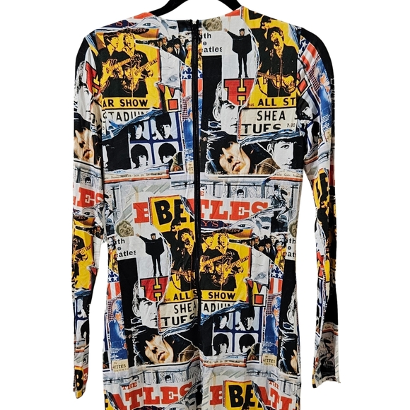 Alice + Olivia The Beatles Delora Mini Dress All Star Show 10 Long Sleeve NWT - Picture 4 of 7